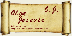Olga Jošević vizit kartica